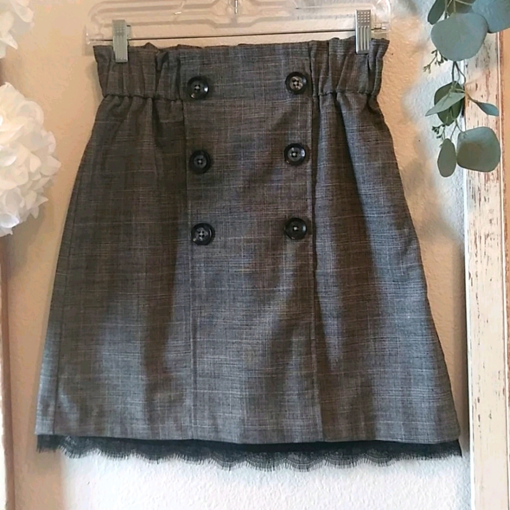 Dynamite women's mini plaid skirt